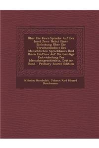 Uber Die Kawi-Sprache Auf Der Insel Java