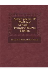 Select Poems of Matthew Arnold