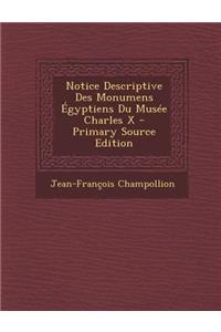 Notice Descriptive Des Monumens Egyptiens Du Musee Charles X - Primary Source Edition