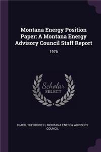 Montana Energy Position Paper