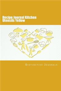 Recipe Journal Kitchen Utensils Yellow