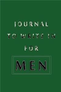 Journal To Write In For Men