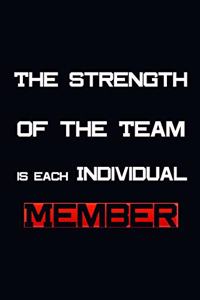 The Strength of the Team is each Individual Member