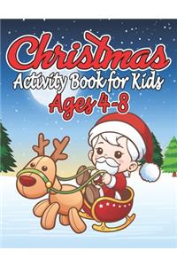 Christmas Activity Book for Kids 4-8