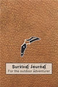 Survival journal for the outdoor adventurer