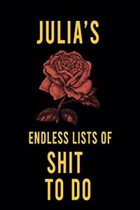 Julia's Endless Lists of Shit to do