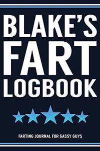Blake's Fart Logbook Farting Journal For Gassy Guys