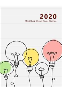 2020 Monthly & Weekly Focus Planner