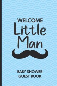 Welcome Little Man Baby Shower Guest Book