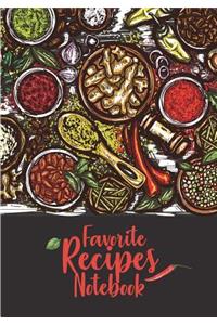 Favorite Recipes Notebook