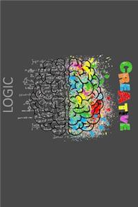 Right Brain Left Brain Creativity & Logic Notebook