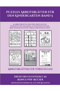 Arbeitsblätter für Vorschulen (Puzzles Arbeitsblätter für den Kindergarten
