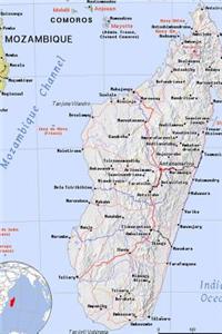 Modern Day Map of Madagascar in Africa Journal