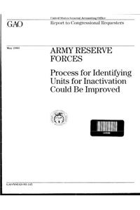 Army Reserve Forces: Process for Identifying Units for Inactivation Could Be Improved