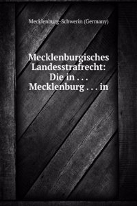 Mecklenburgisches Landesstrafrecht: Die in . . . Mecklenburg . . . in Geltung Befindlichen Landesrechtlichen Verordnungen Strafrechtlichen Inhalts (German Edition)