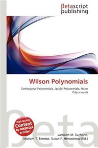 Wilson Polynomials