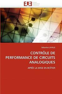 Contrôle de performance de circuits analogiques