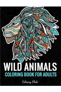 Wild Animals Coloring Book For Adults