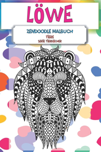 Zendoodle Malbuch - Serie Tierbücher - Tiere - Löwe