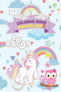Coloring Book Unicorn Journal and Sketchbook for Kids age 5