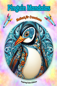 Pinguin Mandalas Malbuch für Erwachsene Anti-Stress-Motive zur Förderung der Kreativität