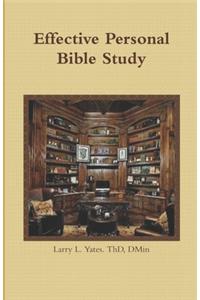 Effective Personal Bible Study