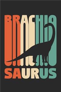 Dinosaur Notebook 'Retro Brachiosaurus' - Paleontology Gift - Journal for Dino Lover - Paleontologist Diary