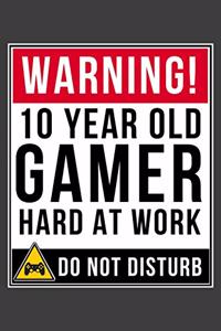 Warning 10 Year Old Gamer Hard At Work Do Not Disturb