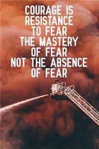 Courage is resistance to fear the mastery of fear not the absence of fear