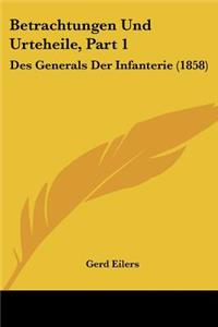 Betrachtungen Und Urteheile, Part 1