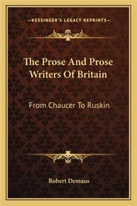 Prose and Prose Writers of Britain