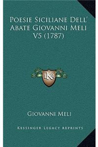 Poesie Siciliane Dell' Abate Giovanni Meli V5 (1787)