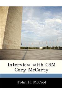 Interview with CSM Cory McCarty