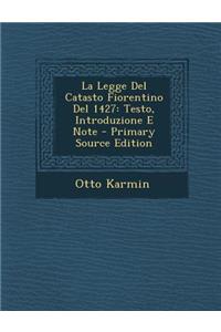 La Legge del Catasto Fiorentino del 1427
