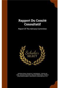 Rapport Du Comite Consultatif