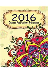 2016 Colorare Pianificatore Settimanale