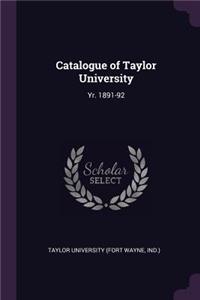 Catalogue of Taylor University