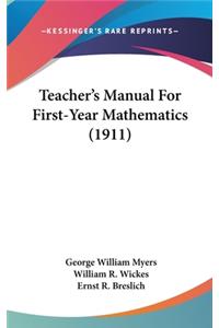 Teacher's Manual For First-Year Mathematics (1911)