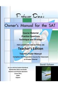 Professor Dave's Owner's Manual for the SAT