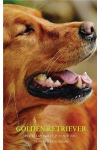 Golden Retriever Pocket Monthly Planner 2017