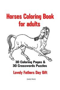 Horses Coloring Book for adults