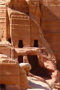 A View of the Pink Sandstone Ruins of Petra Archeological Site in Jordan Journal