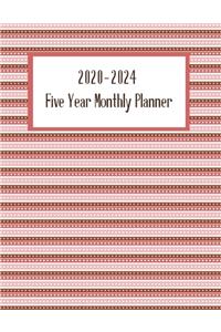 2020-2024 Five Year Monthly Planner