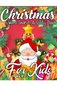 Christmas Word Search Activity Book for Kids Ages 4-7