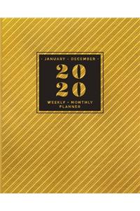January - December - 2020 Weekly + Monthly Planner