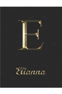 Elianna: 1 Year Daily Planner (12 Months) - Yellow Gold Effect Letter E Initial First Name - 2020 - 2021 - 365 Pages for Planning - January 20 - December 20 