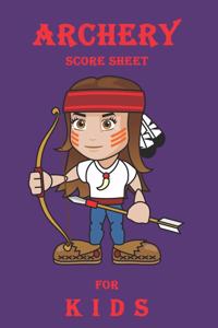 Archery Score Sheet For kids