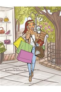 Malbuch mit Mädchen im Cartoon-Stil 1 & 2