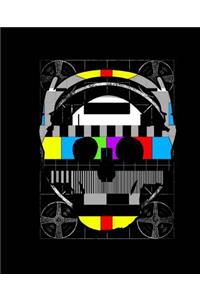 Neon Skull Futuristic Notebook