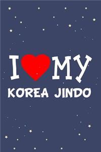 I Love My Korea Jindo Dog Breed Journal Notebook